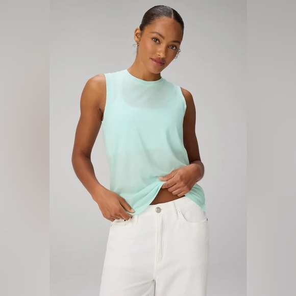 Fabletics Tops - NWT Fabletics 100% Cotton Tank Mint Sorbet S M36